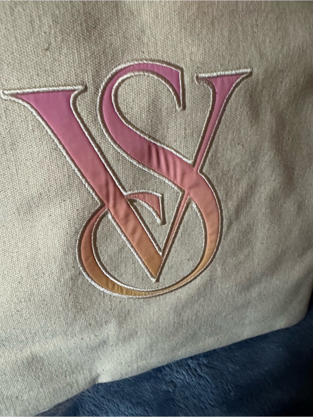 Victoria's Secret Pink and Orange Ombre VS Logo Tote